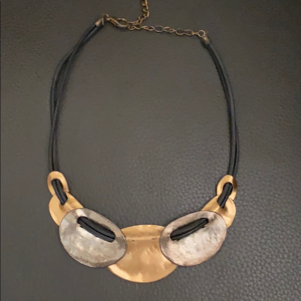 Silver and brass choker